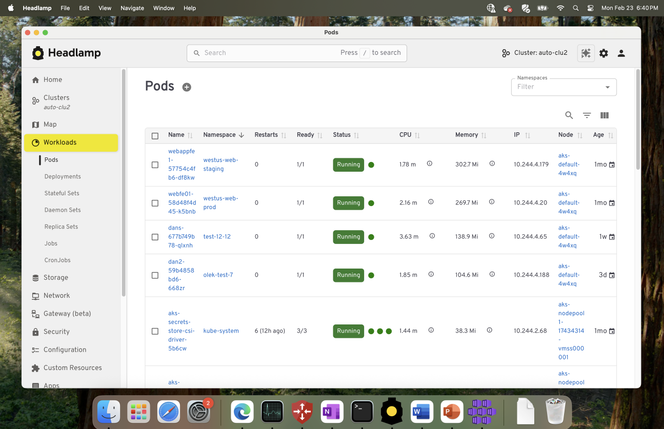 Using Headlamp as a desktop application to manage Kubernetes clusters locally